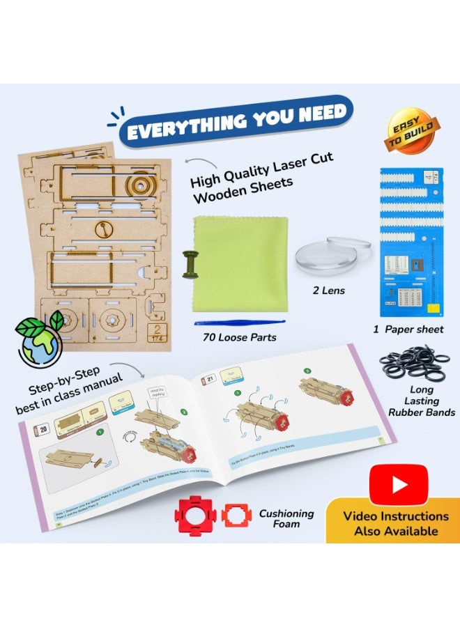 سمارتيفيتي لعبة تلسكوب سمارتيفيتي للأطفال من عمر 8 إلى 14 عامًا | قياس الطول والمسافة | هدية عيد ميلاد للأولاد والبنات | ألعاب علمية تركيبية للأطفال من 8 إلى 14 عامًا - Image 2